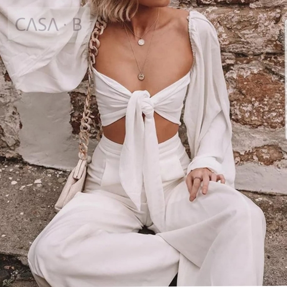 5🌟CASA B | Lolita Front-tie Blouson - Picture 6 of 10